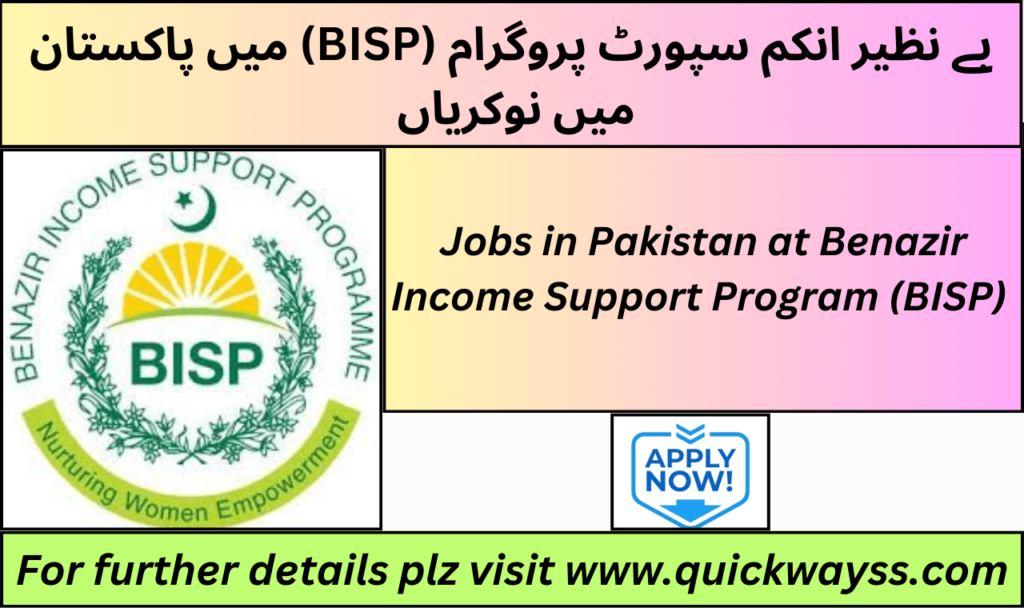 Benazir Income Support Program (BISP) Jobs in Pakistan – February 2025 Latest Advertisement