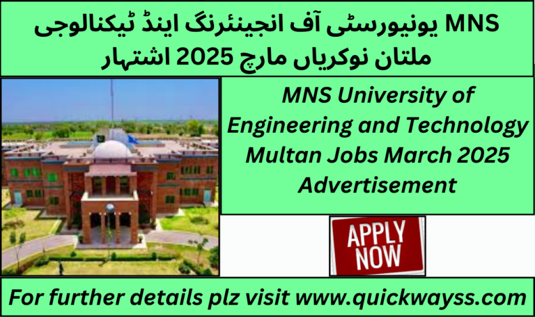 MNS University Multan Jobs March 2025 Advertisement
