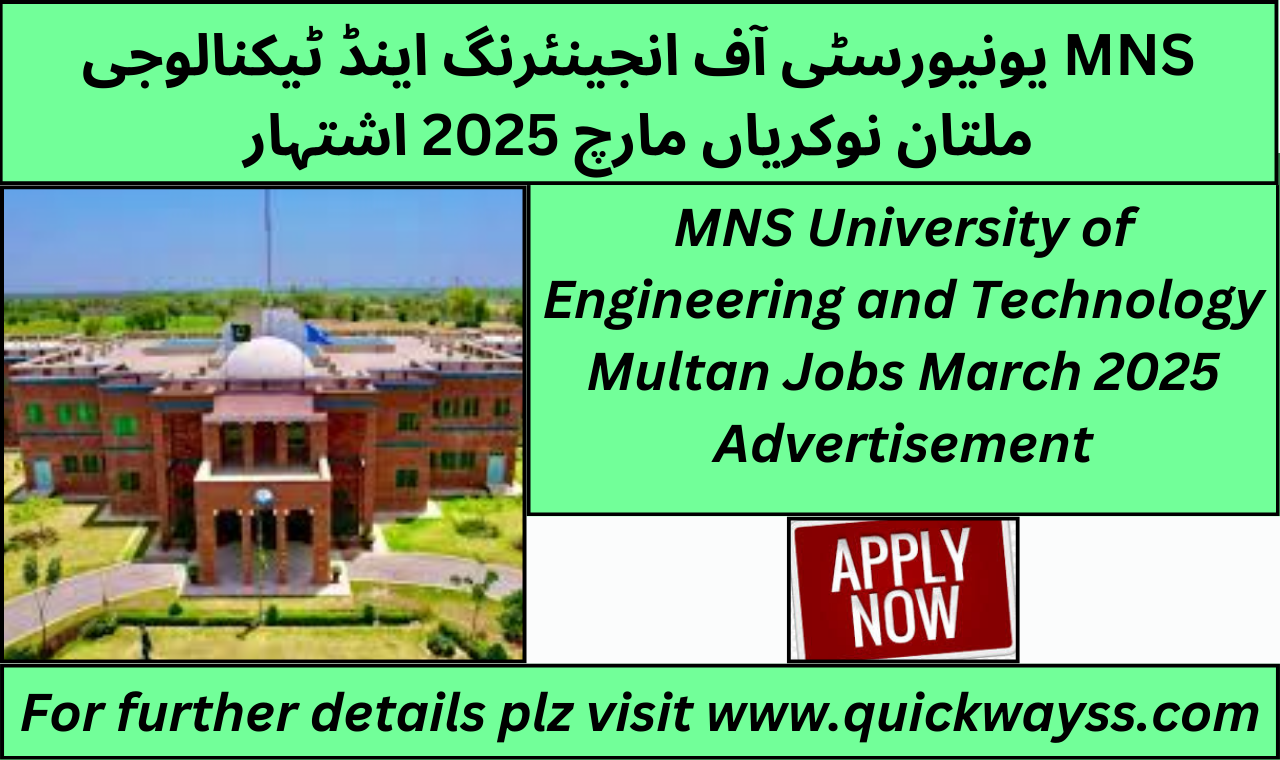 MNS University Multan Jobs March 2025 Advertisement