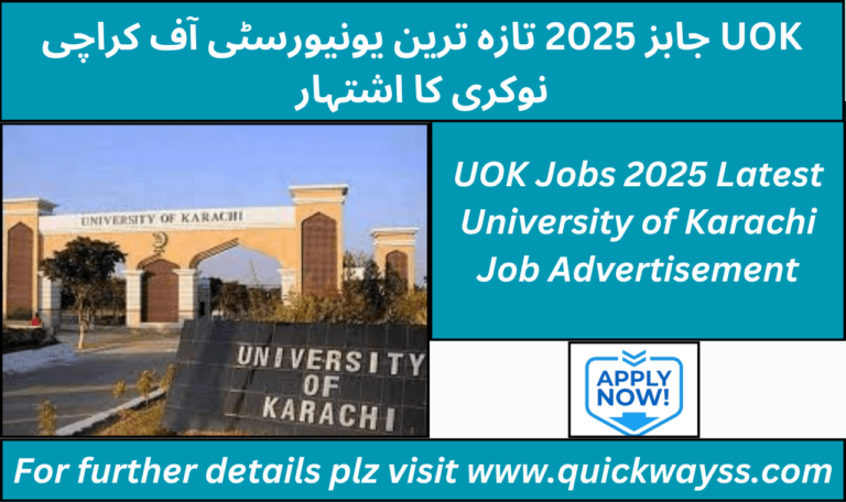 UOK Jobs 2025 – Career Opportunities at University of Karachi