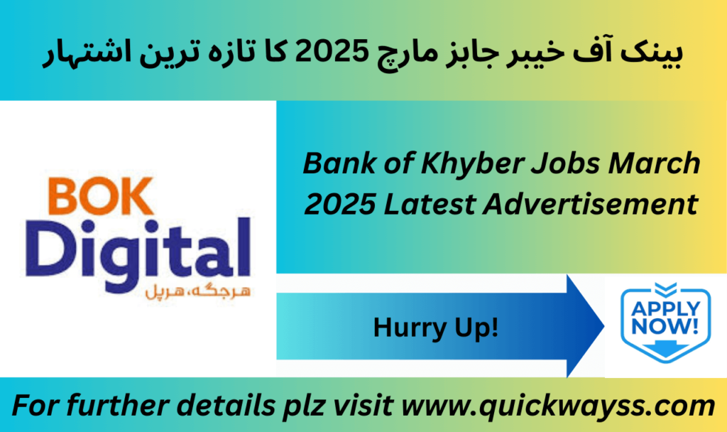 Bank of Khyber Jobs March 2025 – Career Opportunities in Banking Sector