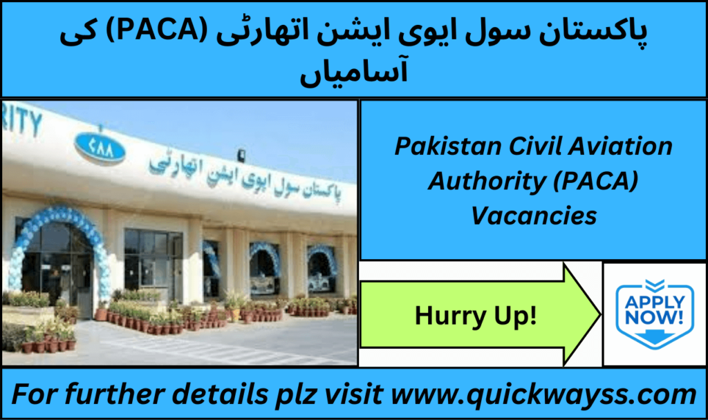 Pakistan Civil Aviation Authority job openings 2025 online application